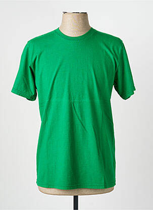 Tricou croială cambrată mâneci scurte verde COLORFUL STANDARD bărbat