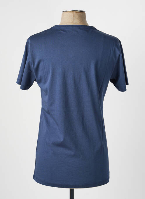 Tricou croială cambrată mâneci scurte albastru STEPART homme