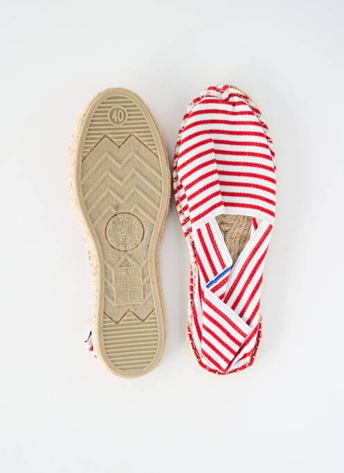 Espadrile vârf rotund toc plat până la 3 cm roșu PAYOTE femme