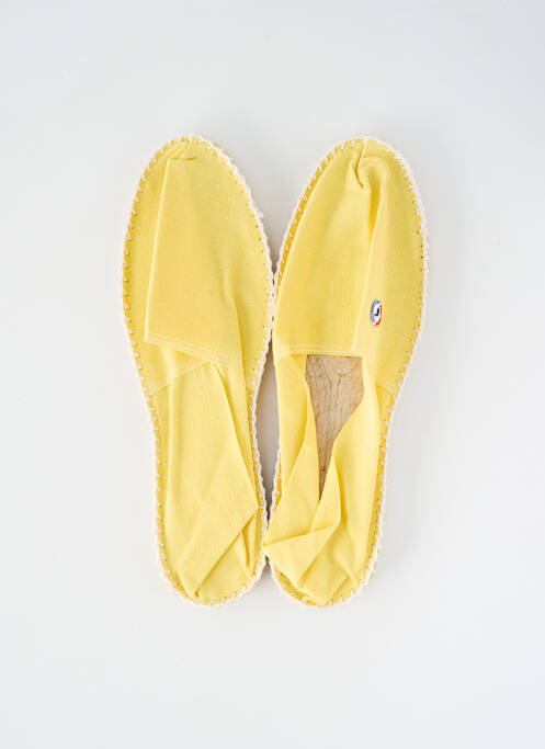 Espadrile vârf rotund toc plat până la 3 cm galben LA PANTOUFLE À PÉPÈRE femme