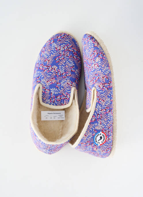 Papuci/pantofi de casă vârf rotund toc plat până la 3 cm violet LA PANTOUFLE À PÉPÈRE femme
