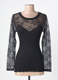 Top/caraco ușoară și transparentă negru FRALY femme