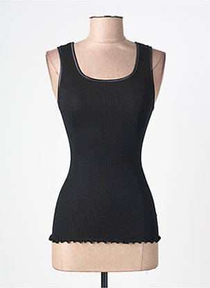 Top/caraco țesătură ripsată negru MORETTA femme