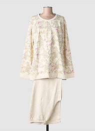 Pijama croială dreaptă bej ROSE POMME femme