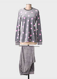 Pijama croială dreaptă gri SENORETTA femme