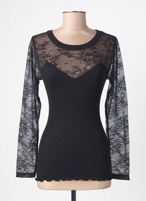 Top/caraco ușoară și transparentă negru FRALY femme