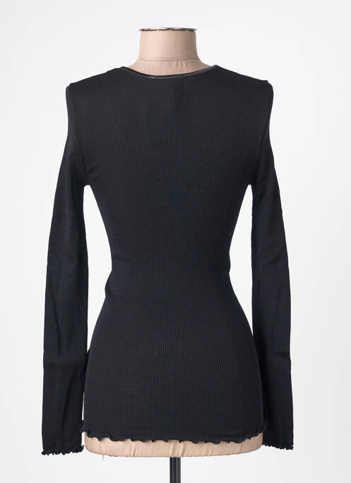 Top/caraco țesătură ripsată negru MORETTA femme