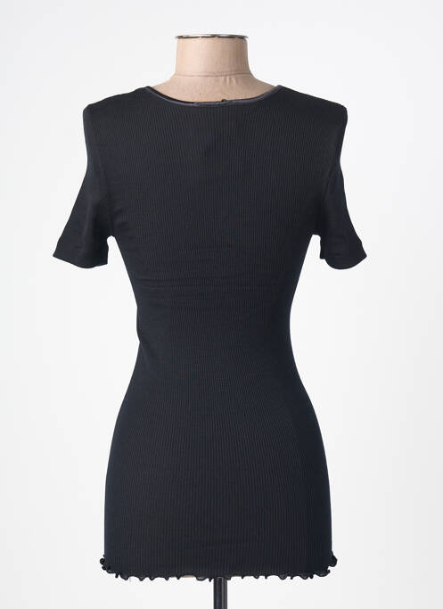 Top/caraco țesătură ripsată negru MORETTA femme