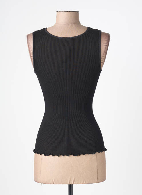 Top/caraco țesătură ripsată negru MORETTA femme