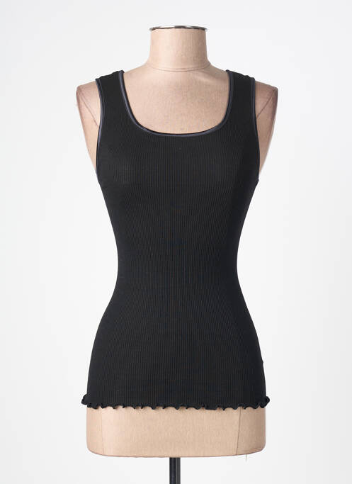 Top/caraco țesătură ripsată negru MORETTA femme