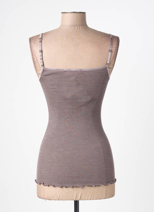 Top/caraco țesătură ripsată maro MORETTA femme