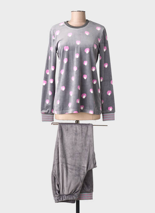 Pijama croială dreaptă gri SENORETTA femme