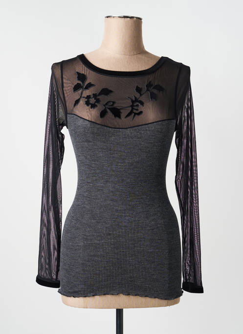 Tricou mâneci lungi mâneci lungi gri FRALY femme