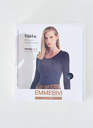 Tricou mâneci lungi mâneci lungi albastru EMMEBIVI femeie