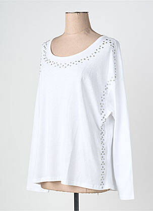 Tricou mâneci lungi mâneci lungi alb EVA KAYAN femeie