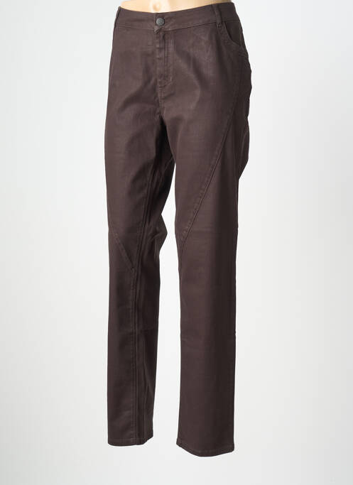 Pantalon drept elasticitate mărime normală maro EVA KAYAN femme