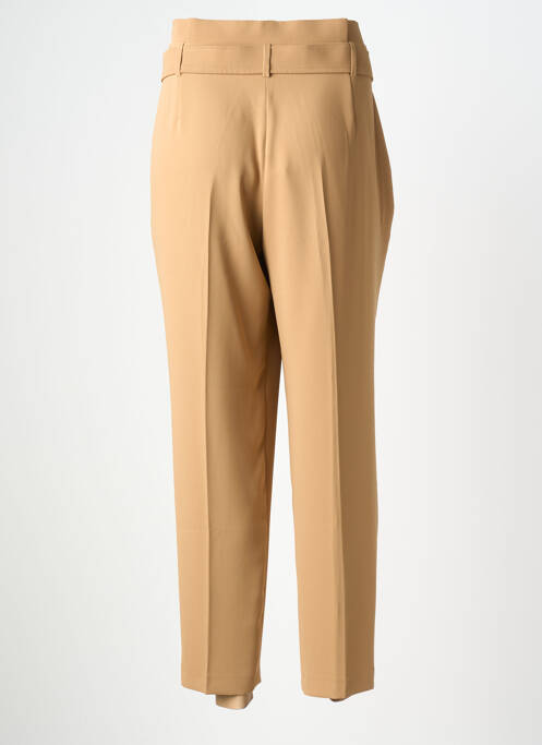 Pantalon drept țesătură poplin mărime normală maro EVA KAYAN femme