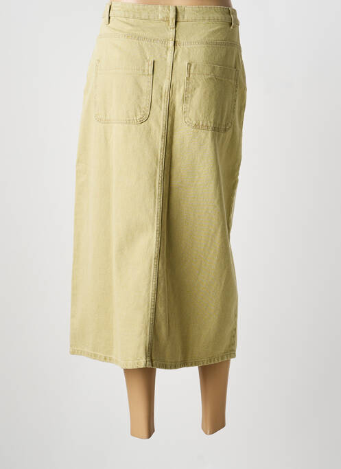 Fustă lungă croială dreaptă verde INDI & COLD femme