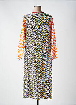 Rochie lungă mâneci lungi mâneci lungi galben ME369 femeie