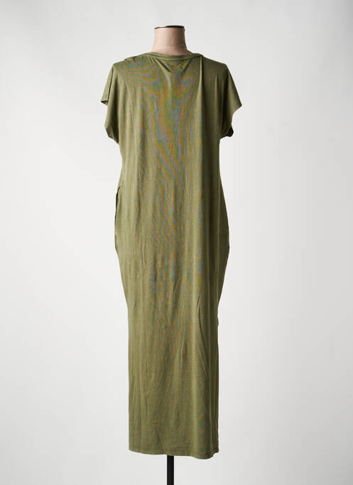 Rochie lungă mâneci scurte mâneci scurte verde FIVE femme