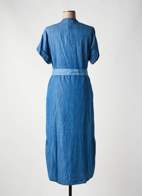 Rochie lungă mâneci scurte mâneci scurte albastru FIVE femme