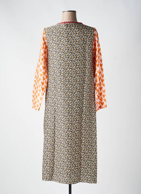 Rochie lungă mâneci lungi mâneci lungi galben ME369 femme