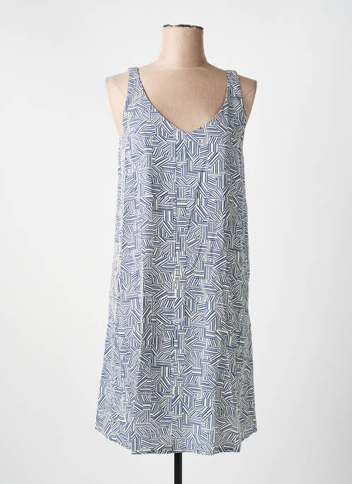 Rochie midi croială fluidă fără mâneci albastru YERSE femme
