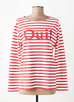 Tricou mâneci lungi mâneci lungi roșu LA PETITE FRANCAISE femeie