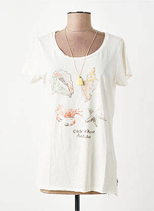 Tricou imprimeu fantezie mâneci scurte galben MAISON SCOTCH femme