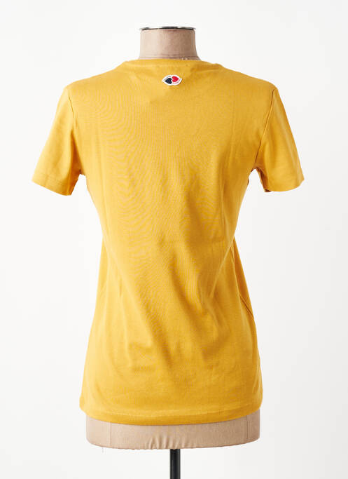 Tricou serigrafie mâneci scurte galben LA PETITE FRANCAISE femme