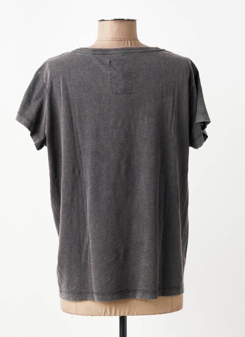Tricou croială dreaptă mâneci scurte gri ONE TEE femme