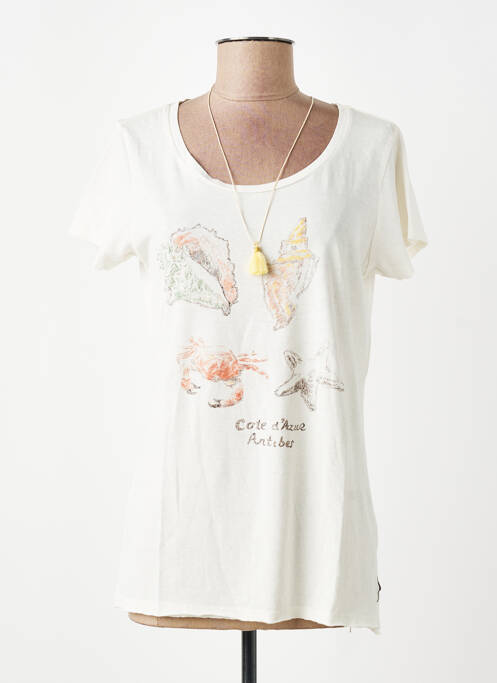 Tricou imprimeu fantezie mâneci scurte galben MAISON SCOTCH femme