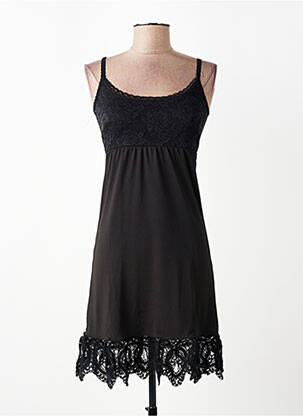 Rochie scurtă guler rotund bretele subțiri negru CREAM femeie
