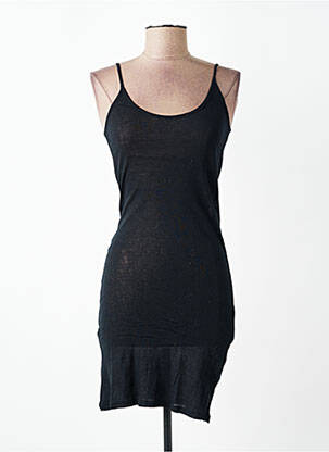 Rochie midi guler rotund bretele subțiri negru AMERICAN VINTAGE femeie