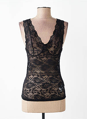 Top elasticitate fără mâneci negru CREAM femeie