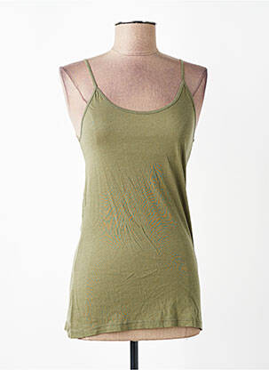 Top țesătură jersey bretele subțiri verde AMERICAN VINTAGE femme