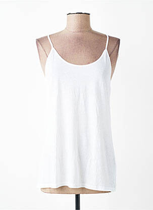 Top țesătură jersey bretele subțiri alb AMERICAN VINTAGE femme