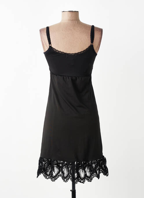 Rochie scurtă guler rotund bretele subțiri negru CREAM femme