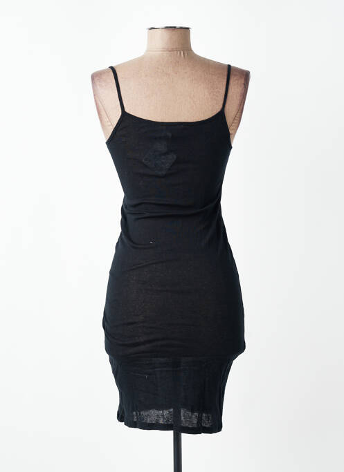 Rochie midi guler rotund bretele subțiri negru AMERICAN VINTAGE femme