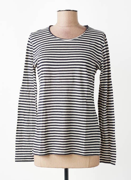 Tricou mâneci lungi mâneci lungi albastru MAJESTIC FILATURES femme