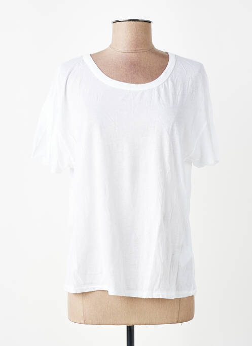 Tricou elasticitate mâneci scurte alb AMERICAN VINTAGE femme
