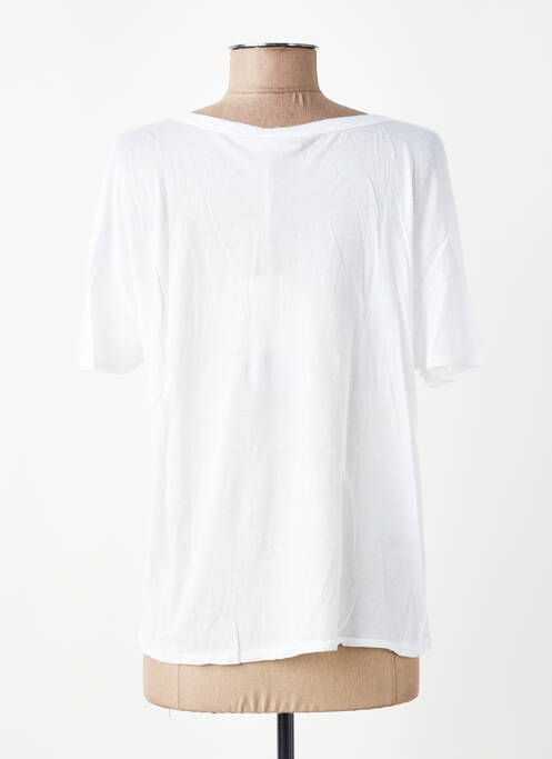 Tricou elasticitate mâneci scurte alb AMERICAN VINTAGE femme