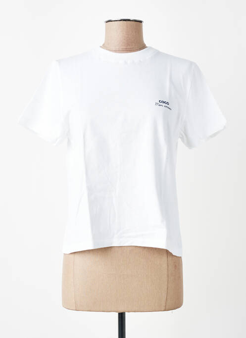Tricou elasticitate mâneci scurte alb MADEMOISELLE FANI femme