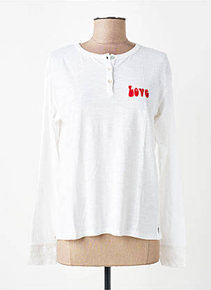 Tricou mâneci lungi mâneci lungi alb FIVE femeie