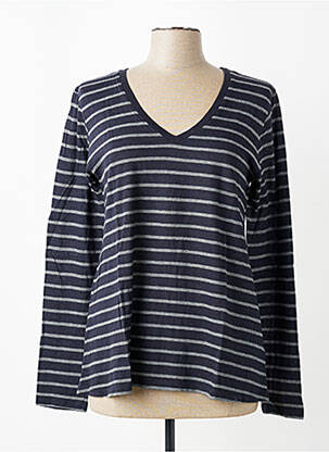 Tricou mâneci lungi mâneci lungi albastru MAJESTIC FILATURES femeie