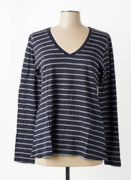 Tricou mâneci lungi mâneci lungi albastru MAJESTIC FILATURES femme