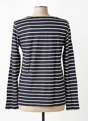 Tricou mâneci lungi mâneci lungi albastru MAJESTIC FILATURES femeie