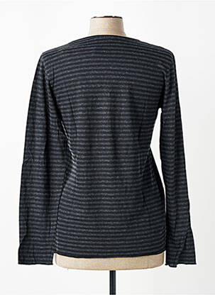 Tricou mâneci lungi mâneci lungi gri MAJESTIC FILATURES femeie