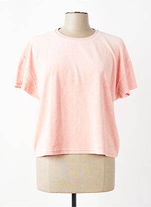 Tricou elasticitate mâneci scurte roz HAPPY femeie