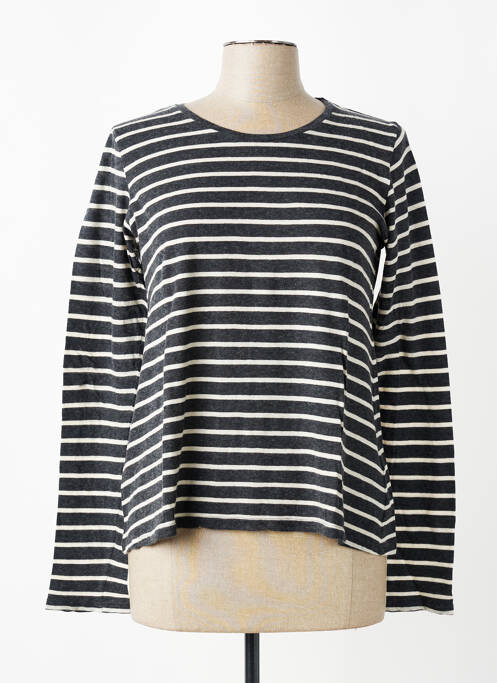 Tricou mâneci lungi mâneci lungi gri MAJESTIC FILATURES femme